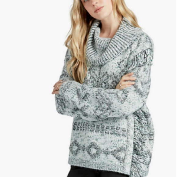 Lucky Brand Thick Gray Turtle Neck Sweater - Picture 2 of 5